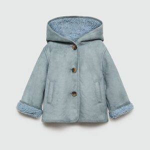 MANGO KIDS COAT WITH SHEARLING-EFFECT LINING